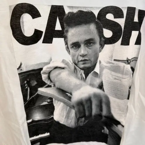 Johnny Cash White Short Sleeve T Shirt Size M