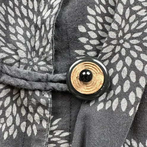 Dahlia Cupcake print vest lagenlook pockets Black size Large