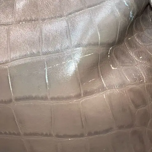 DKNY  Croc Embossed Leather Adjustable Woven Chain Tote