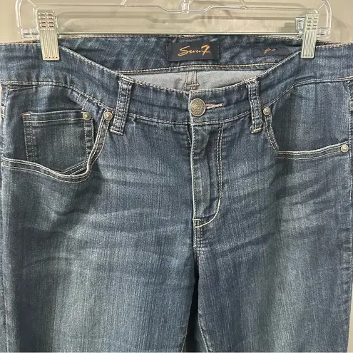 Seven7  Flar Jeans Medium Wash Denim Flare Jeans Size 8