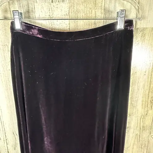 Laura Ashley Vintage Purple Velvet Maxi Skirt – Silk Blend – Size 8 – MSRP $160