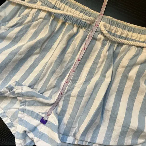 Aerie ✨  Women’s Blue White Striped Elastic Waistband Shorts Small