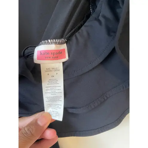 Kate Spade  New York Black Ruffle Off Shoulder One Piece Swimsuit Women's Small