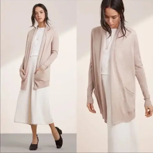 Aritzia ‎ WILFRED Silk Cashmere Open Front Knit Cardigan