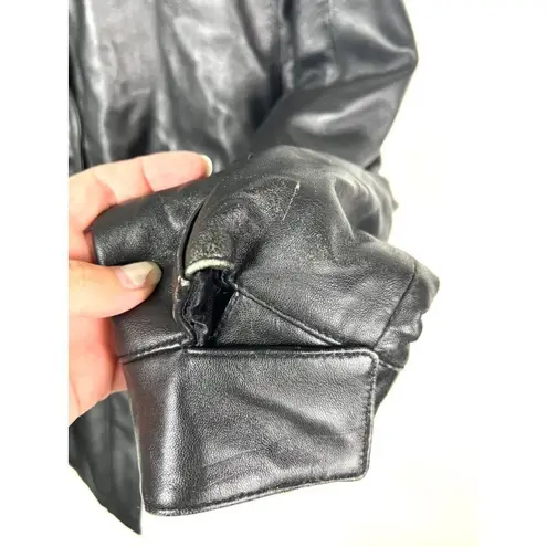 Cabela's leather hooded jacket