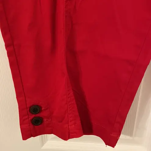 kim rogers  Comfort Waist Crop Pants size 12 brand new color red two front pocket