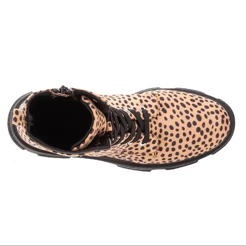 Olivia Miller Normie leopard print combat boots