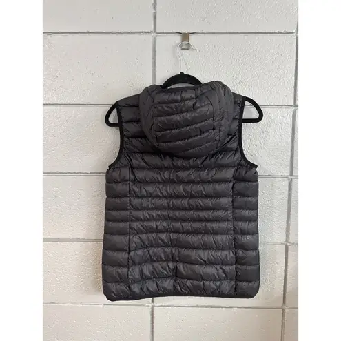 Eleven Elfs Black Arwen Vegan Down Hooded Puffer Vest size S