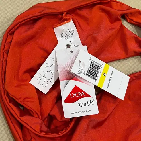 Voda Swim Women's Cutout Hight Leg Swimsuit Bottoms Size M in Bronze Size M