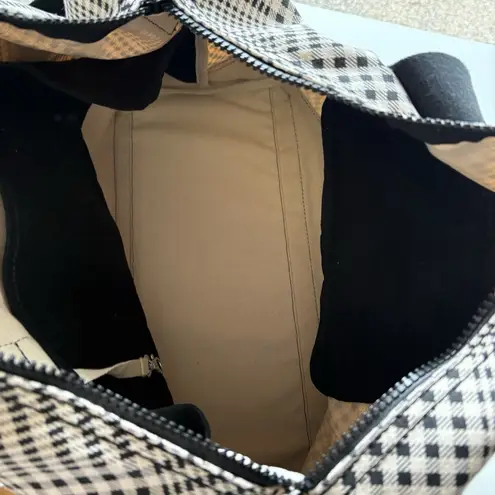 Lands End Plaid Coated Canvas Large Weekender Bag NEW