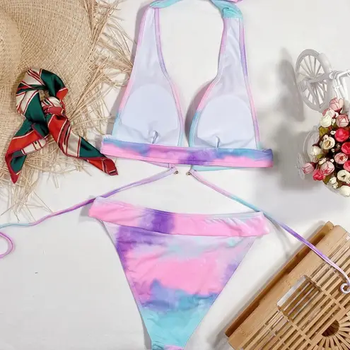 Unicorn halter bikini set Pink