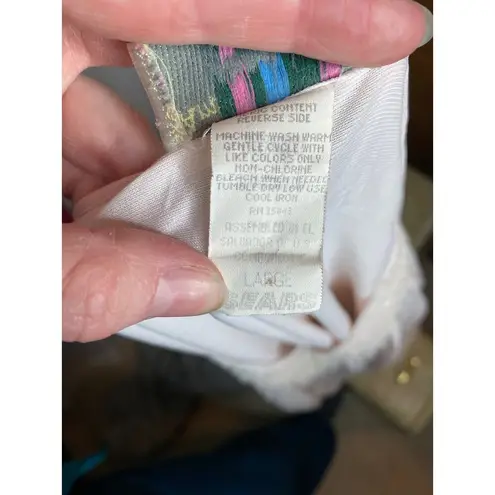 nightgown vintage satin V neck pink White Size L