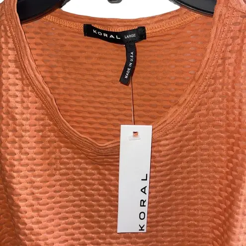 Koral NWT! Mayra Netz Tie Muscle Athleisure Gym Chic Tank - Size Large