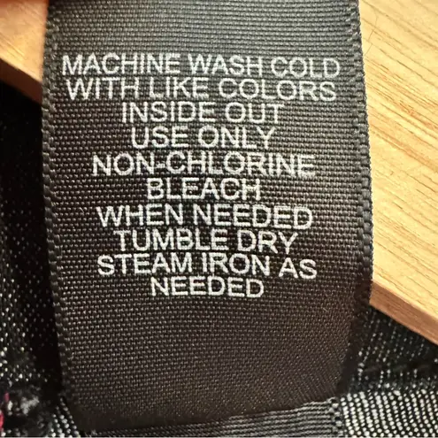 Bisou Bisou Denim Trench Jacket Red Stitch Women’s M Belted Dark Wash