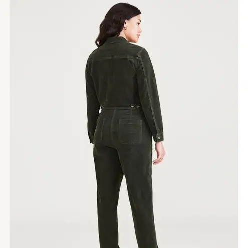 Dockers NWT Green Corduroy Long Sleeve Utility Jumpsuit Small