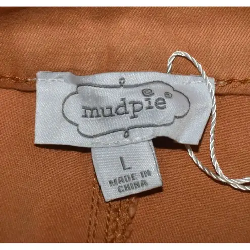 Mud Pie NWT Women's Crawford Wide Leg Jeans Raw Hem Ladies L Brown High Rise - Image 9