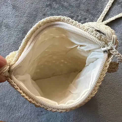 Women's Crochet Beaded Mini Bag Lightweight Coastal Boho Cottagecore