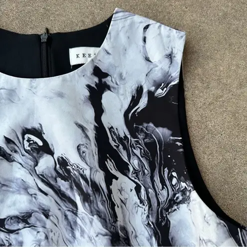 Keepsake the Label Marble Print Sleeveless Dress White Size M