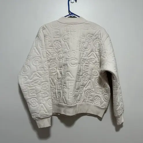 l*space L* NWT Altitude Quilted Logo Bomber‎ Jacket in Bone Size Small - Image 6