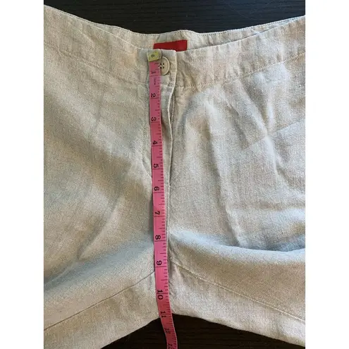 Isda & Co Linen Pants Women 4 Khaki Neutral Beige Chic Office Minimalist Basic Tan