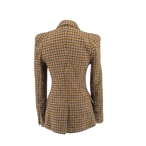 Smythe Plaid Blazer Not A Pagoda Tweed Plaid Single Button Jacket Size 0