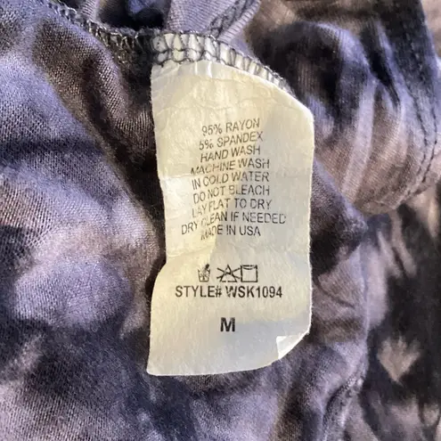 COME TOGETHER BOHO GRAY TIE DYE LIGHTWEIGHT CARDIGAN VEST Sz MED Made in USA πΊπΈ