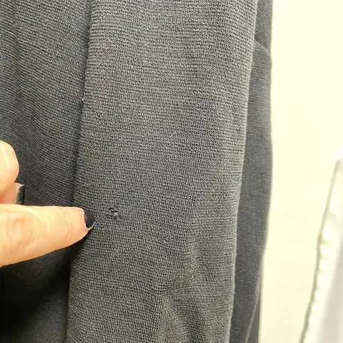 Bryn Walker 100% Wool Open-Front Knit Cardigan Sweater Classic Black size Small