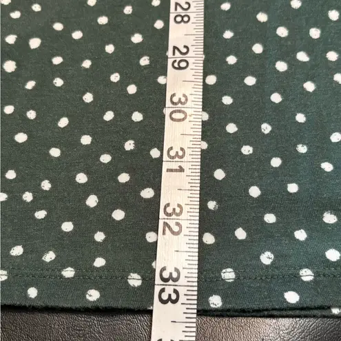 41 Hawthorn Dark Green with Polka Dots Midi Dress size Large White