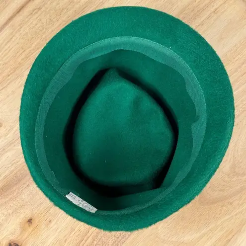 Vintage Faux Fur Pillbox Hat Emerald Green Retro MCM 60s Church