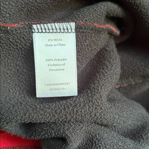 Coldwater Creek Red and Black Fleece Pullover Sz M