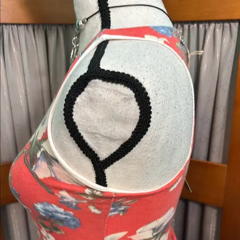 Bellamie Floral Coral Maxi Dress with pockets!