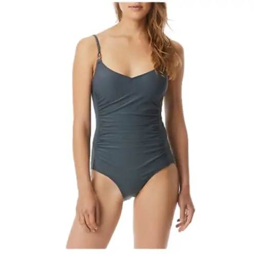 Michael Kors  Women's Classic Neutral One-Piece Swimsuit Size 8