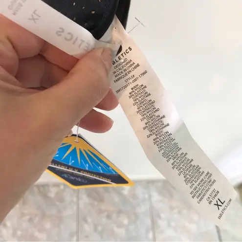 Fabletics  NWT Valentina Bikini Top XL triangle bikini top perforated dots - Image 7