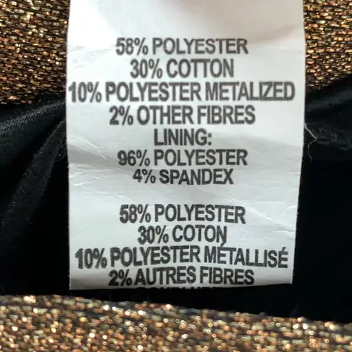 Ramy Brook Lucinda Gold Lame Metallic Pants High Rise Skinny Ankle Zip Size 00