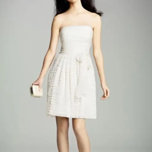 Jill Stuart NWT Jill Ruffled Chiffon Strapless Mini Dress Missing Belt