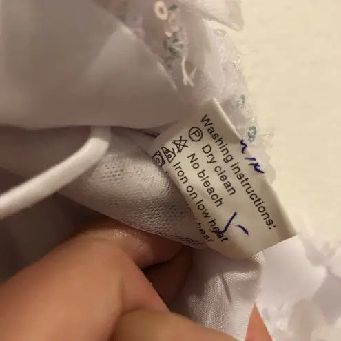 White Corset Floral Off the Shoulder Dress Size S