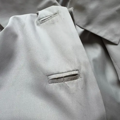 Vertigo Paris Vintage Women Tan Trench Coat Bow Back Oversize Collar Size Medium