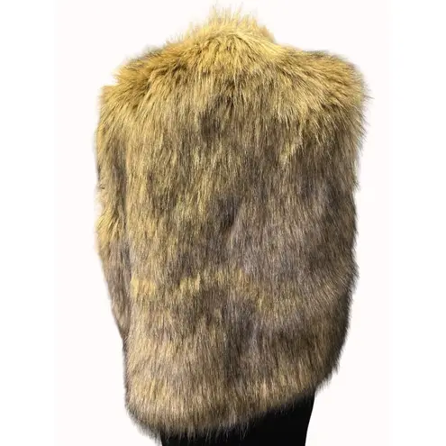 Thalia Sodi Women's Brown Faux Fur Vest Size M SKU 5680