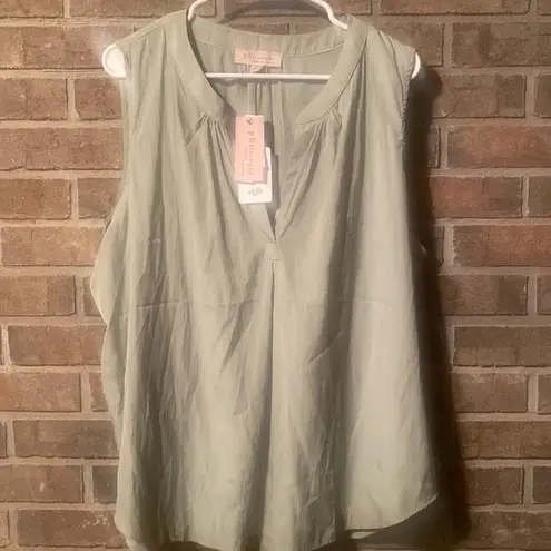 Philosophy - Sage green sleeveless blouse nwt by  woman size 2x