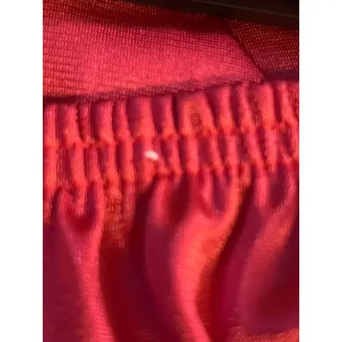 Vanity Fair Vintage Half Slip Red Nylon Lace Trim Womens M 26" USA