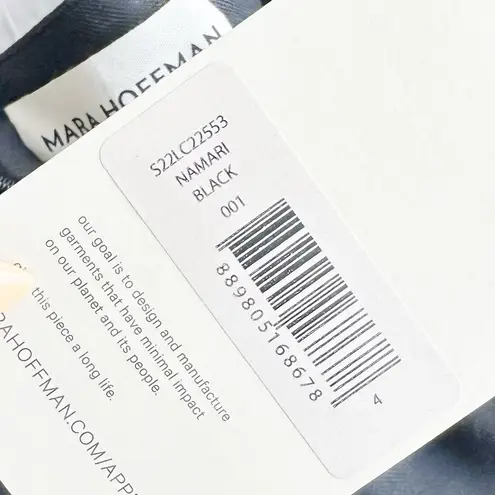 Mara Hoffman Namari Black Linen Blend Dress Size 4