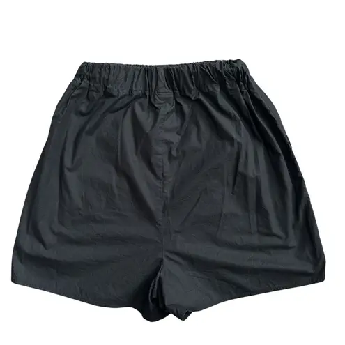 Frankie Shop Lui Pull On Organic Cotton Boxer Shorts Black Size XS