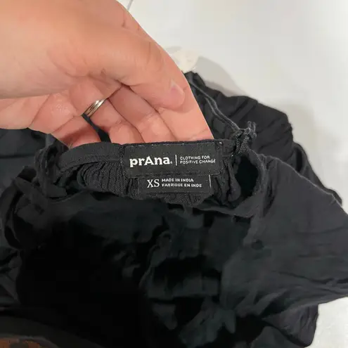 prAna New! Fernie Wide Leg Jumpsuit Black Modal Beach Flowy Womens Size XS