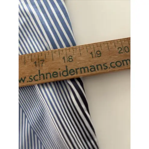 Lucky In Love Shirt Womens M Blue White Stripe Rainbow Tennis Golf Pickleball Size M