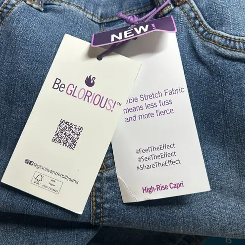 Gloria Vanderbilt Women's Shape Effect High Rise Denim Capri Pants 4 New