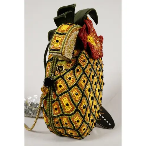 Mary Frances Fun in The Sun Beaded Pineapple Drink Novelty Handbag NEW!! Yellow