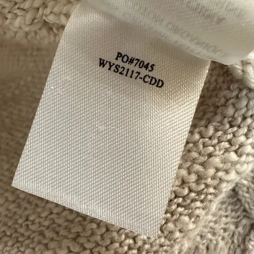 Faherty Muir Dip Dye Sweater Organic Cotton Ombre Size S Orange White Beige