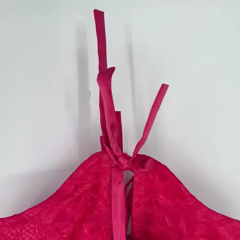 Majorelle  Angelique Bustier Top in Paradise Pink size XS Lace Bow Front Closure