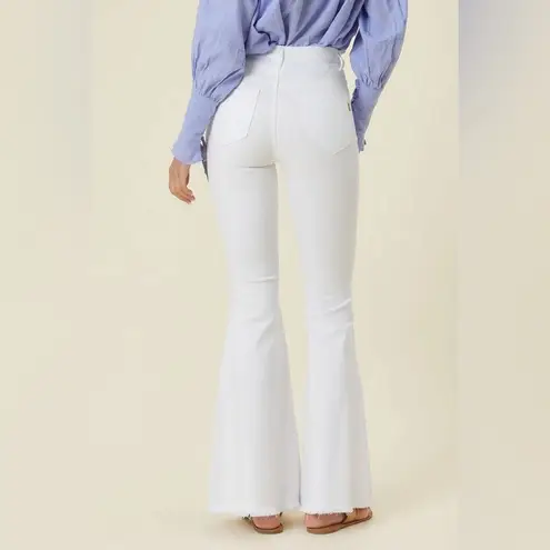 Sneak Peek White Flare & Wide Leg Jeans High