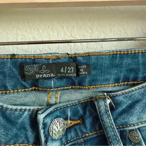 prAna  Women’s Size 4/27‎ Organic Cotton Mid Rise Medium Wash Denim Jeans
